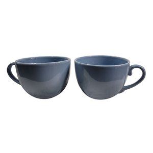 MSE Light Blue 2 Coffee Soup Tea Hot Chocolate Mugs